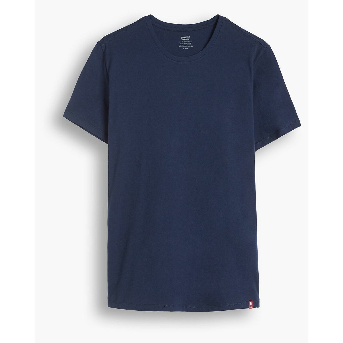 Set van 2 slim T-shirts met ronde hals marine+wit, LEVI'S