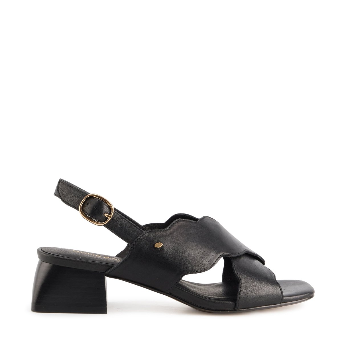 Sandales à Talons En Cuir Rosie Cuir Lisse noir, BONS BAISERS
