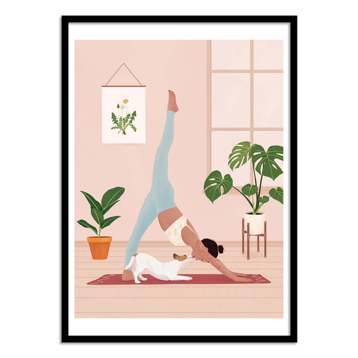 Affiche d'art - Downward Dog - Petra Holikova affiche d'art, WALL EDITIONS