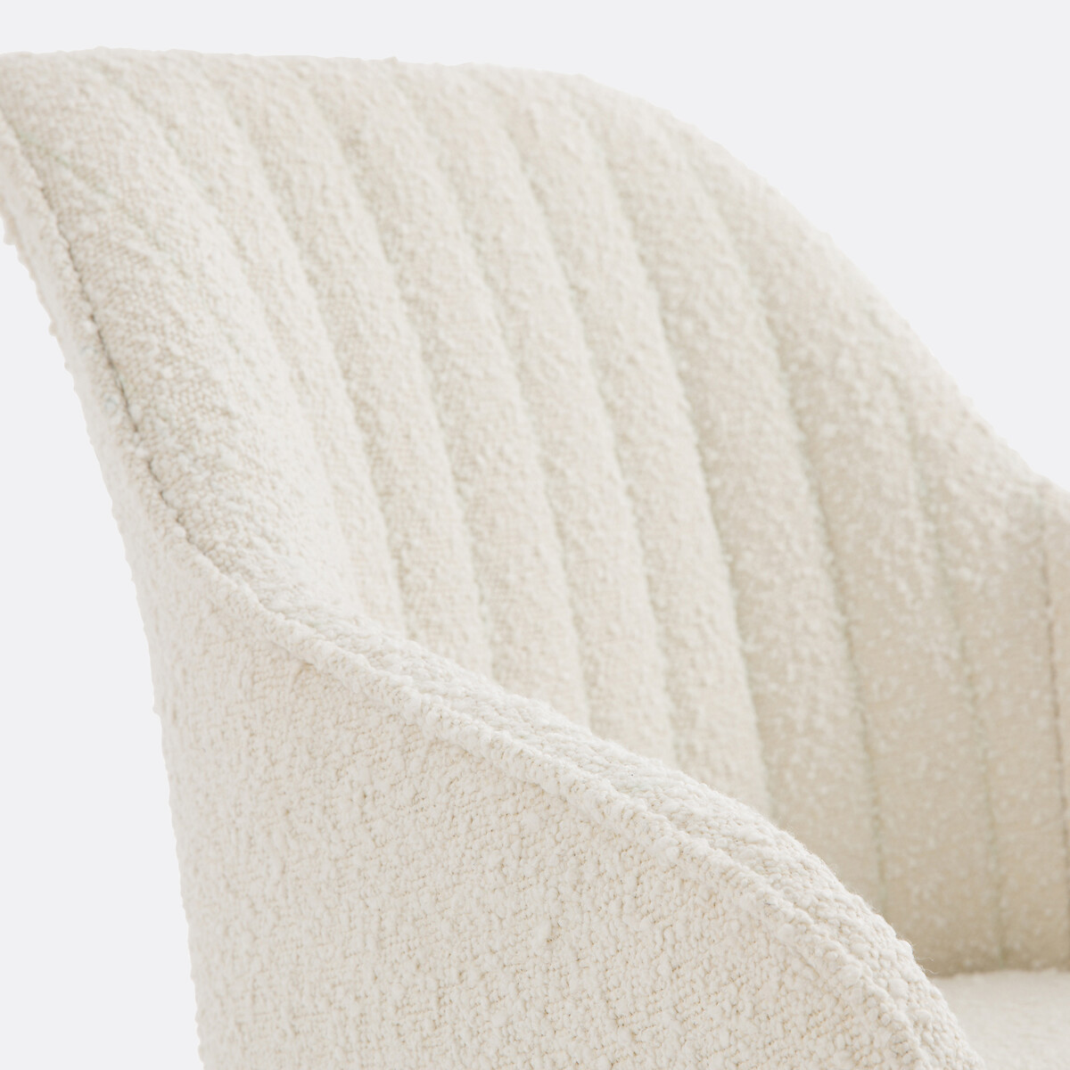 Fauteuil de bureau bouclette, Jimeo ecru, LA REDOUTE INTERIEURS