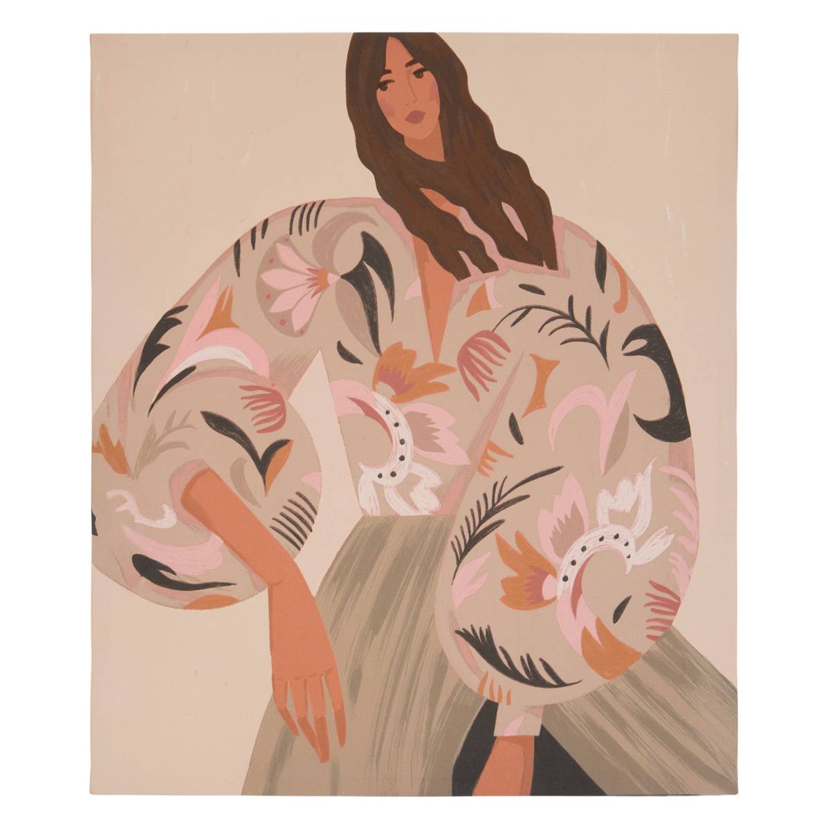 Lot de 5 toiles imprimées CYNTHIA bleu, ATMOSPHERA
