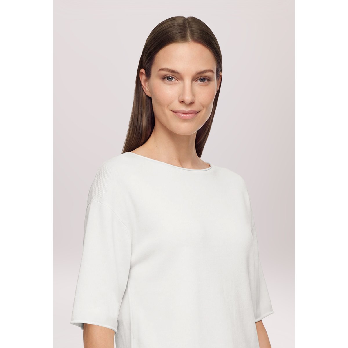 Pull-over en maille manches courtes blanc, BETTY BARCLAY
