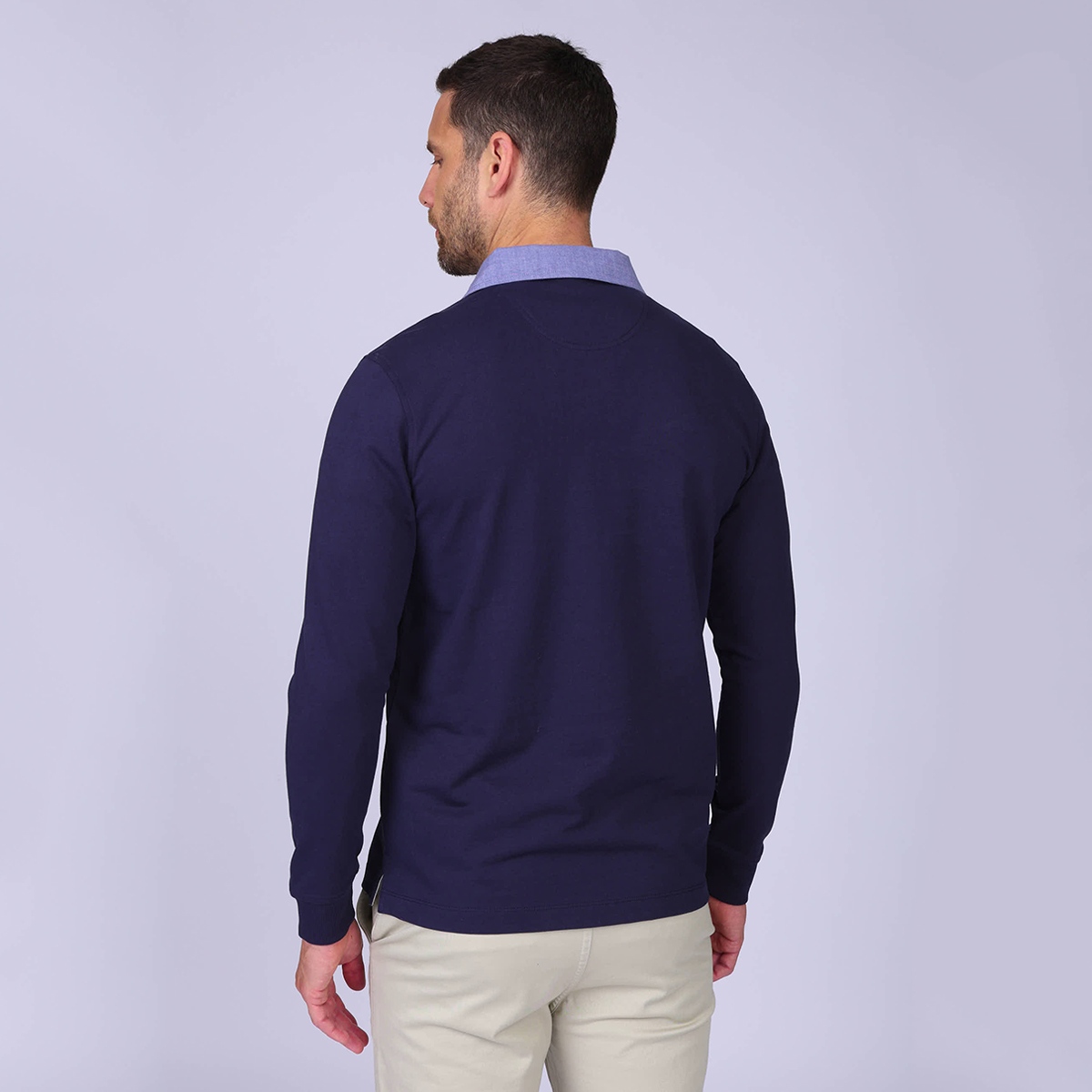 Polo Rugby avec blason bleu marine, MISE AU GREEN