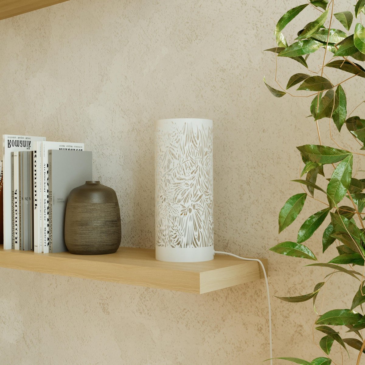 Lampe à poser en métal, FRELLA blanc, INSPIRE