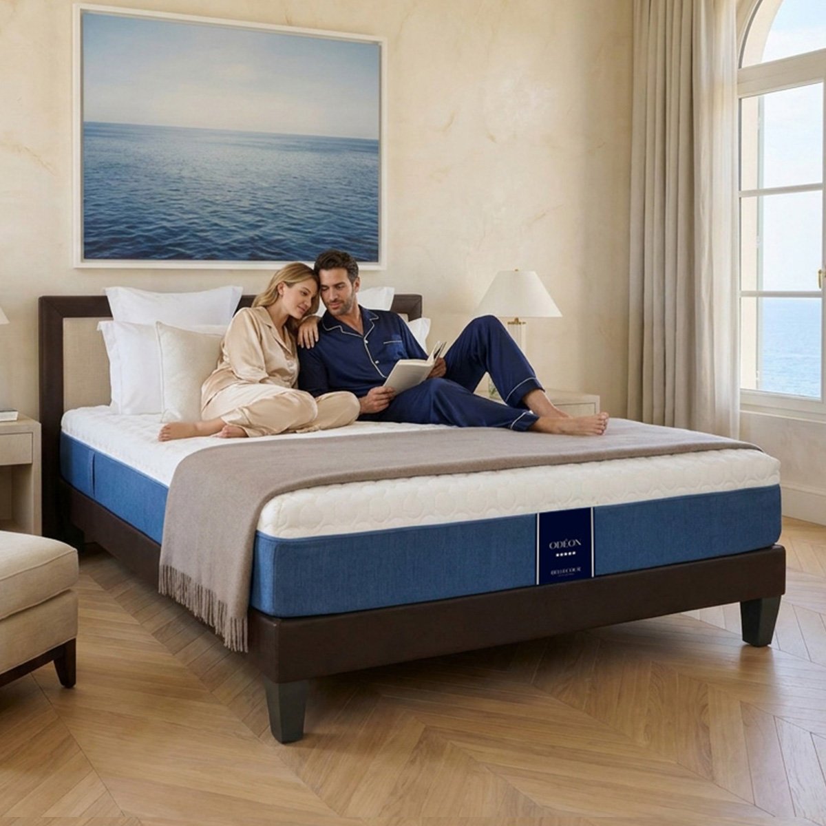 Matelas Mémoire de forme 24 cm ODÉON blanc, BELLECOUR