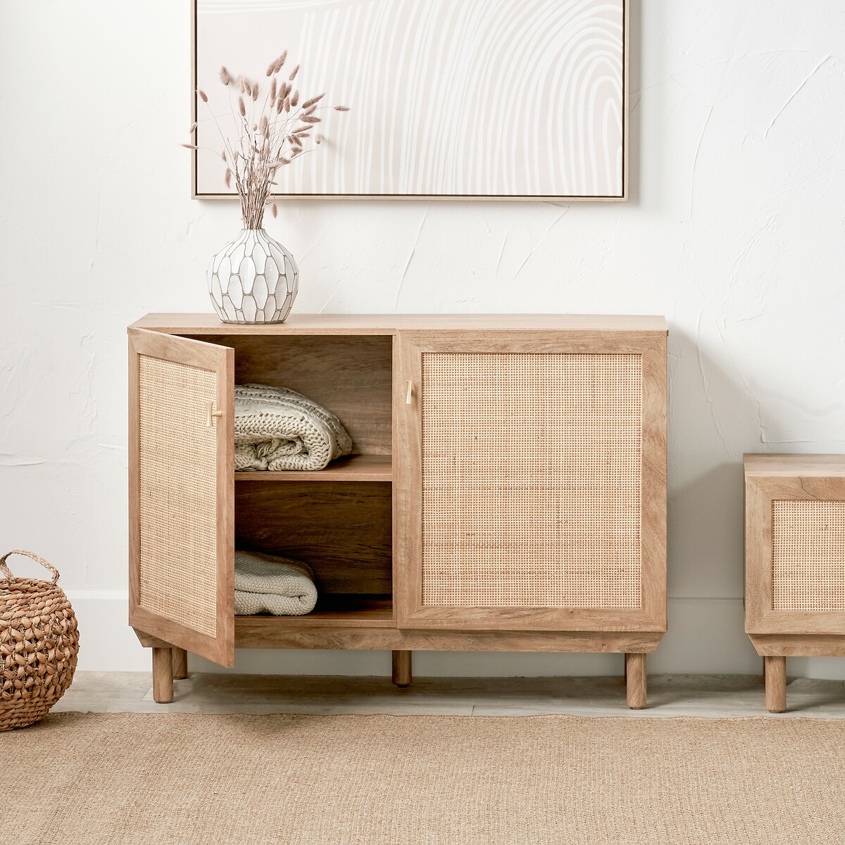 Hedric Natural Rattan 2 Door Sideboard natural rattan, ÉDITÉ