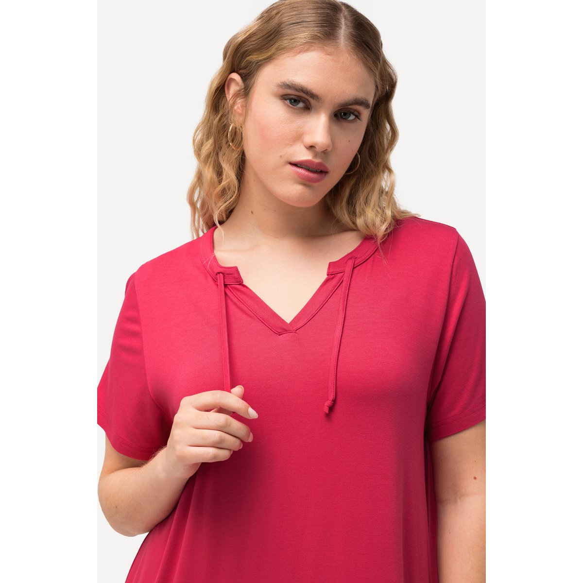 Robe midi en jersey rose foncé, ULLA POPKEN