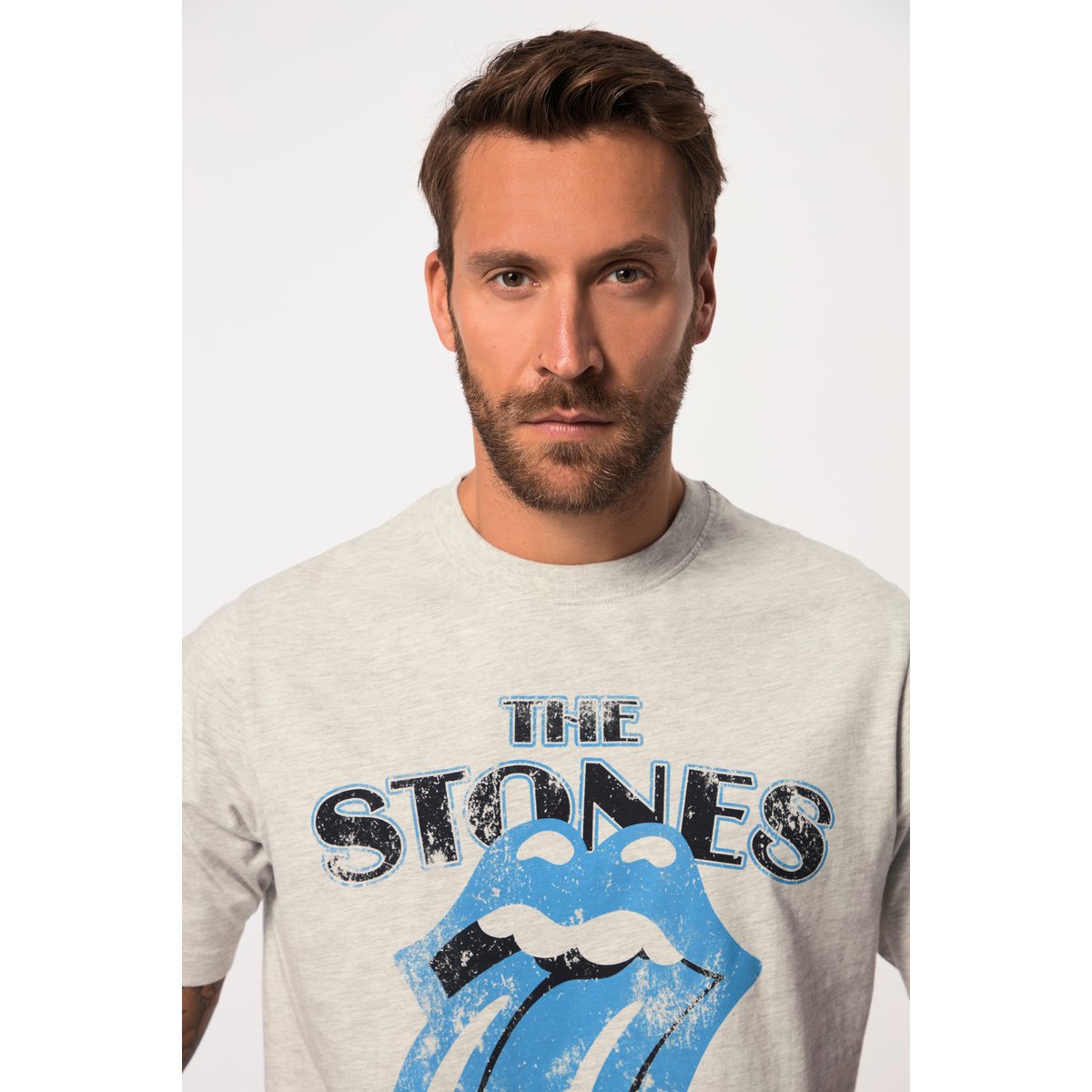 T-shirt, groupe Rolling Stones gris clair chiné, JP1880
