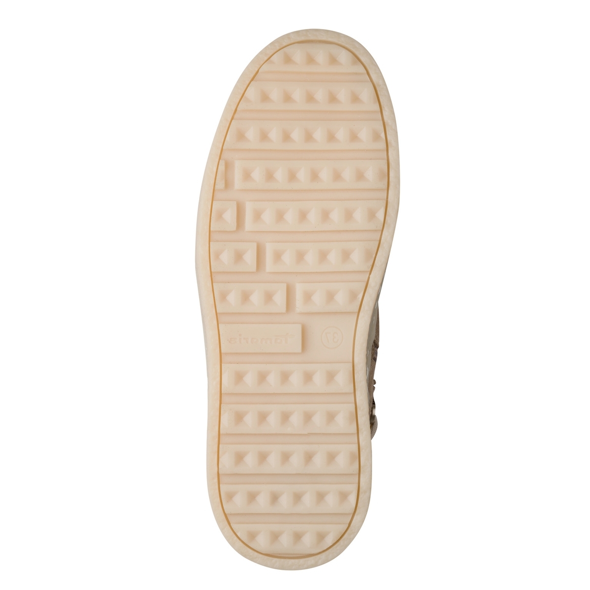 Bottine en cuir beige beige, TAMARIS