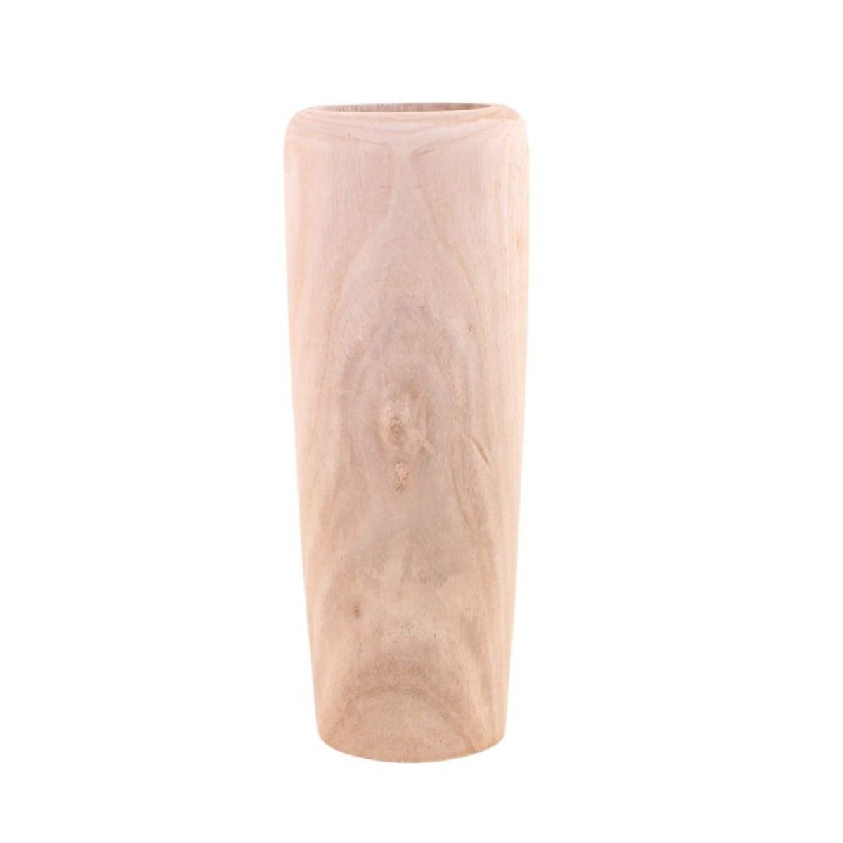 Vase en bois brut, H48cm naturel, ORNAMI