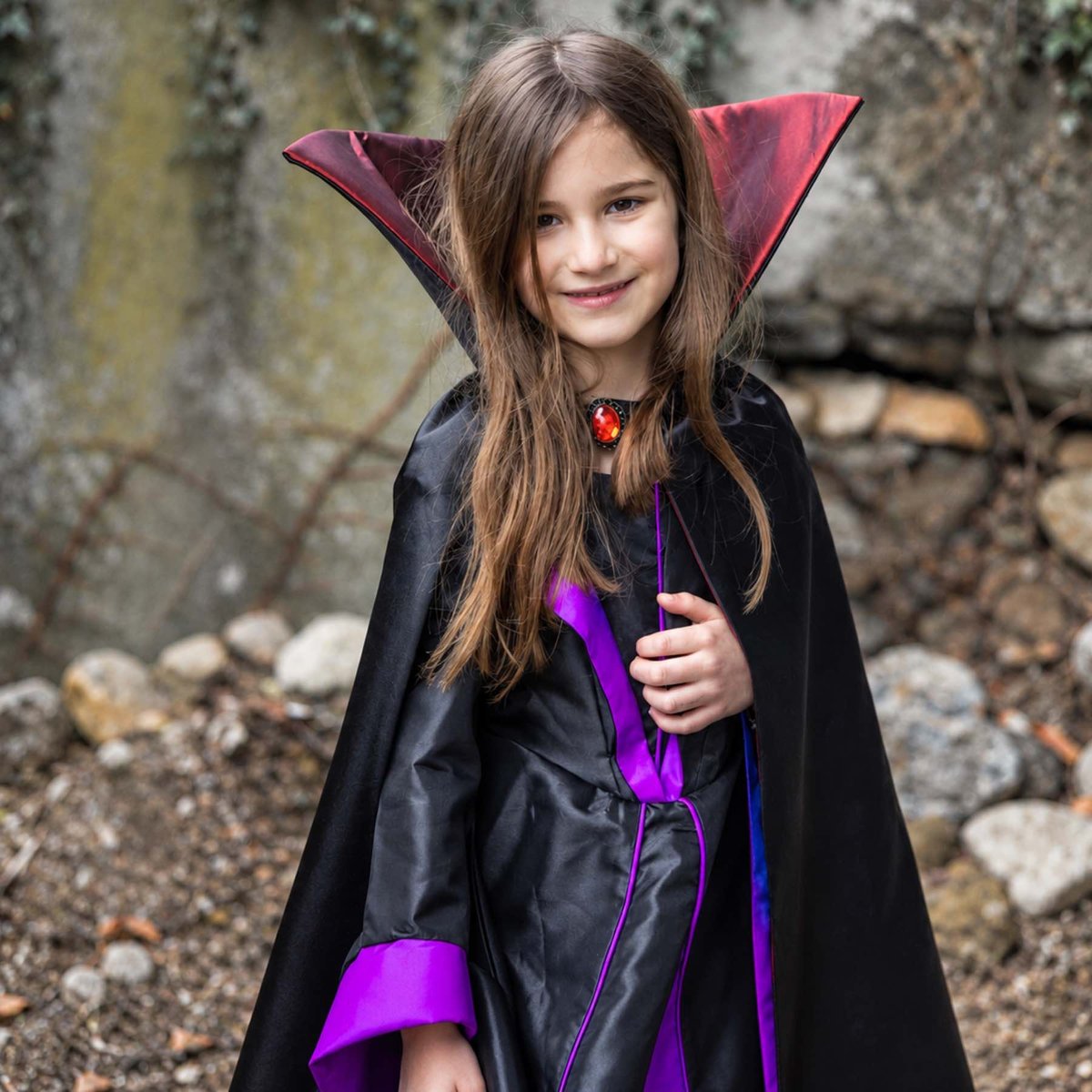 Déguisement enfant cape de vampire Royal noir, GREAT PRETENDERS