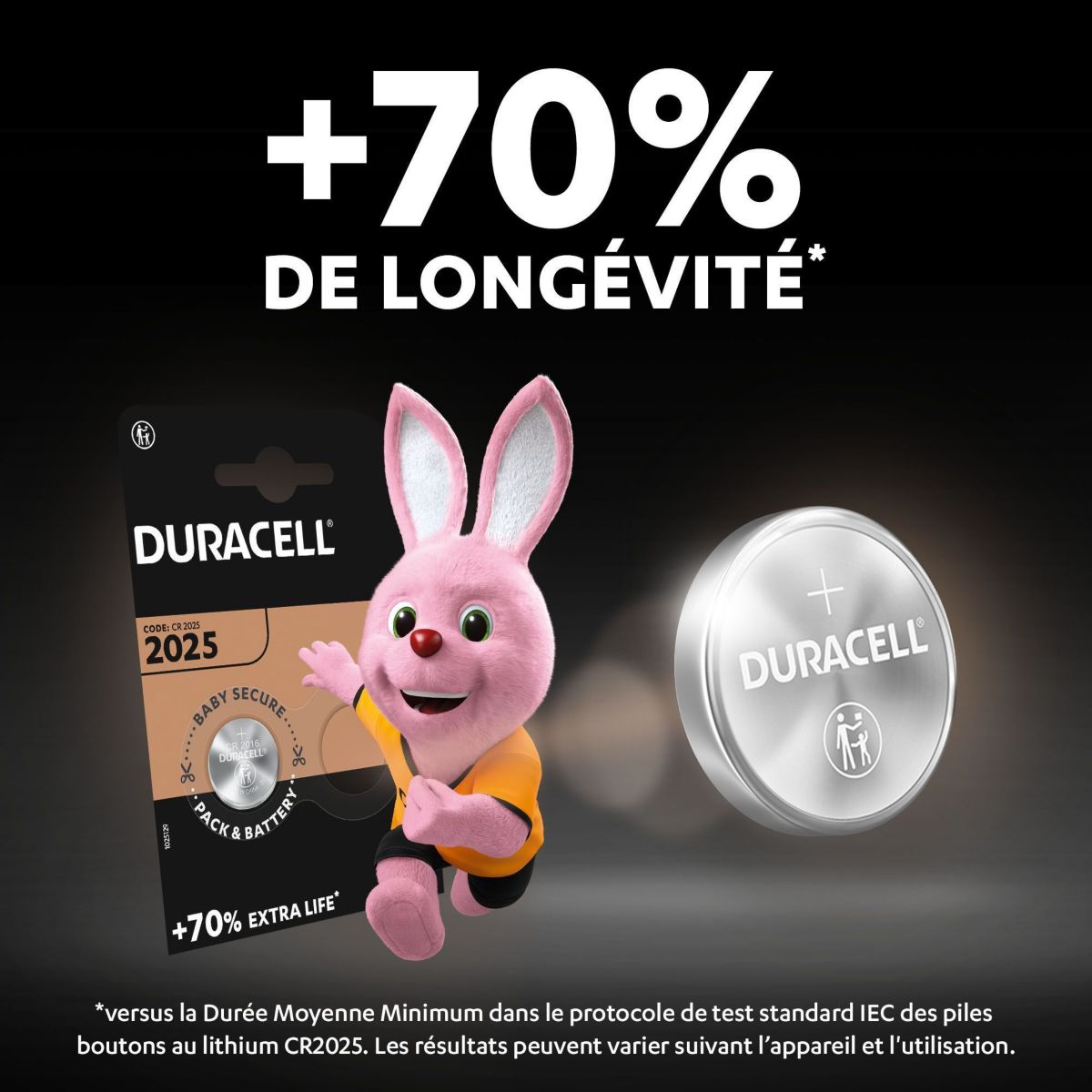 Pile Lithium DL/CR 2025, pack de 2 unités couleur unique, DURACELL