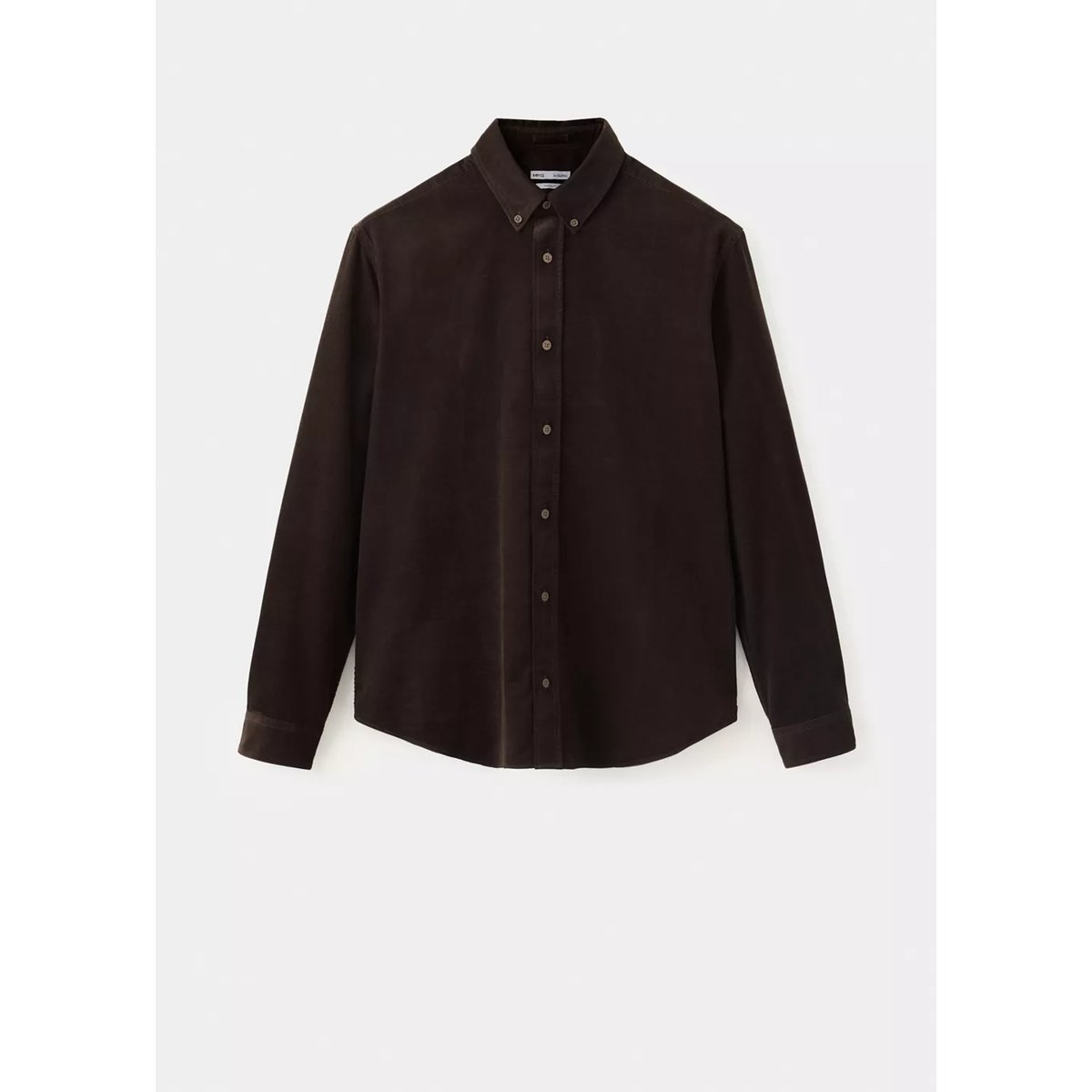 Chemise velours milleraies classic-fit chocolat, MANGO MAN
