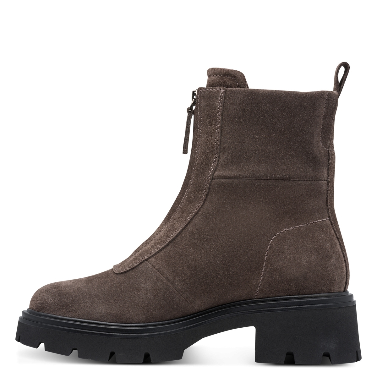 Bottine en cuir marron, TAMARIS