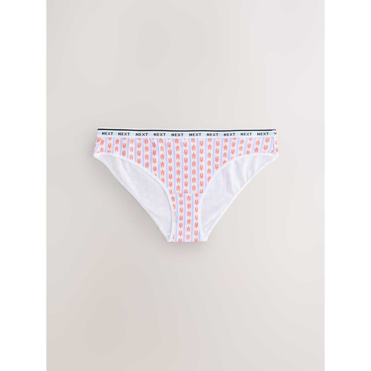 Culotte en coton à logo, lot de 10 orange/blanc, NEXT