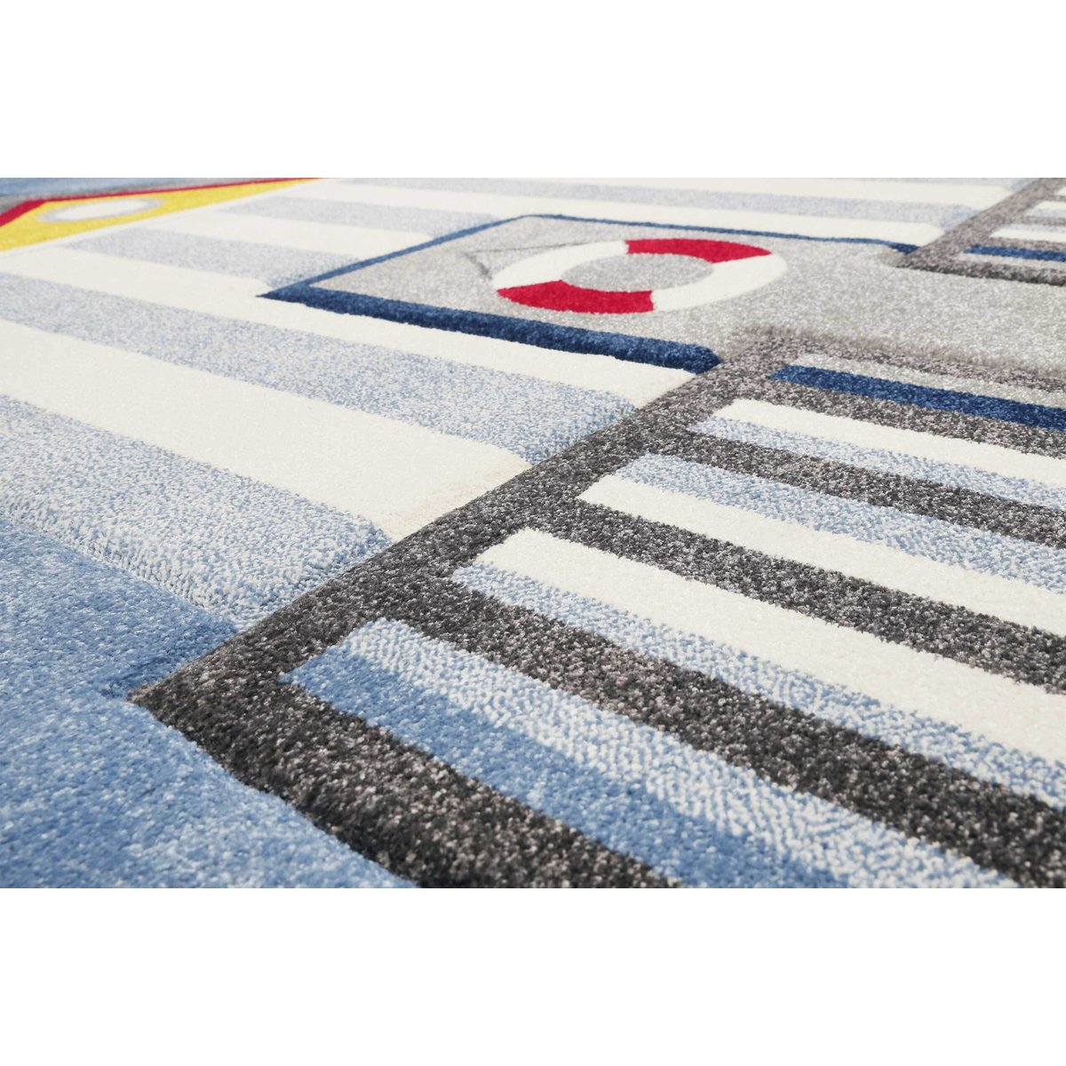 Tapis motif cabine de plage ,  Sea Castle bleu, ESPRIT