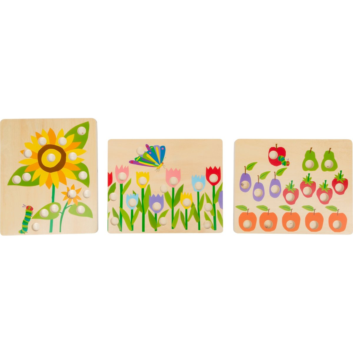 Jeu de couleurs La chenille qui fait des trous beige, SMALL FOOT COMPANY