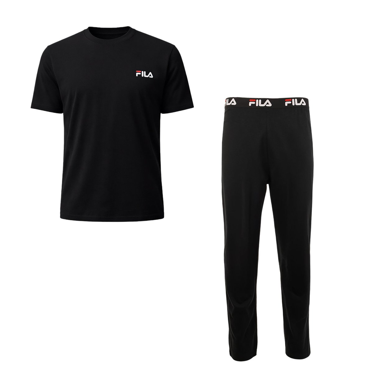 Ensemble Pyjama en coton noir, FILA