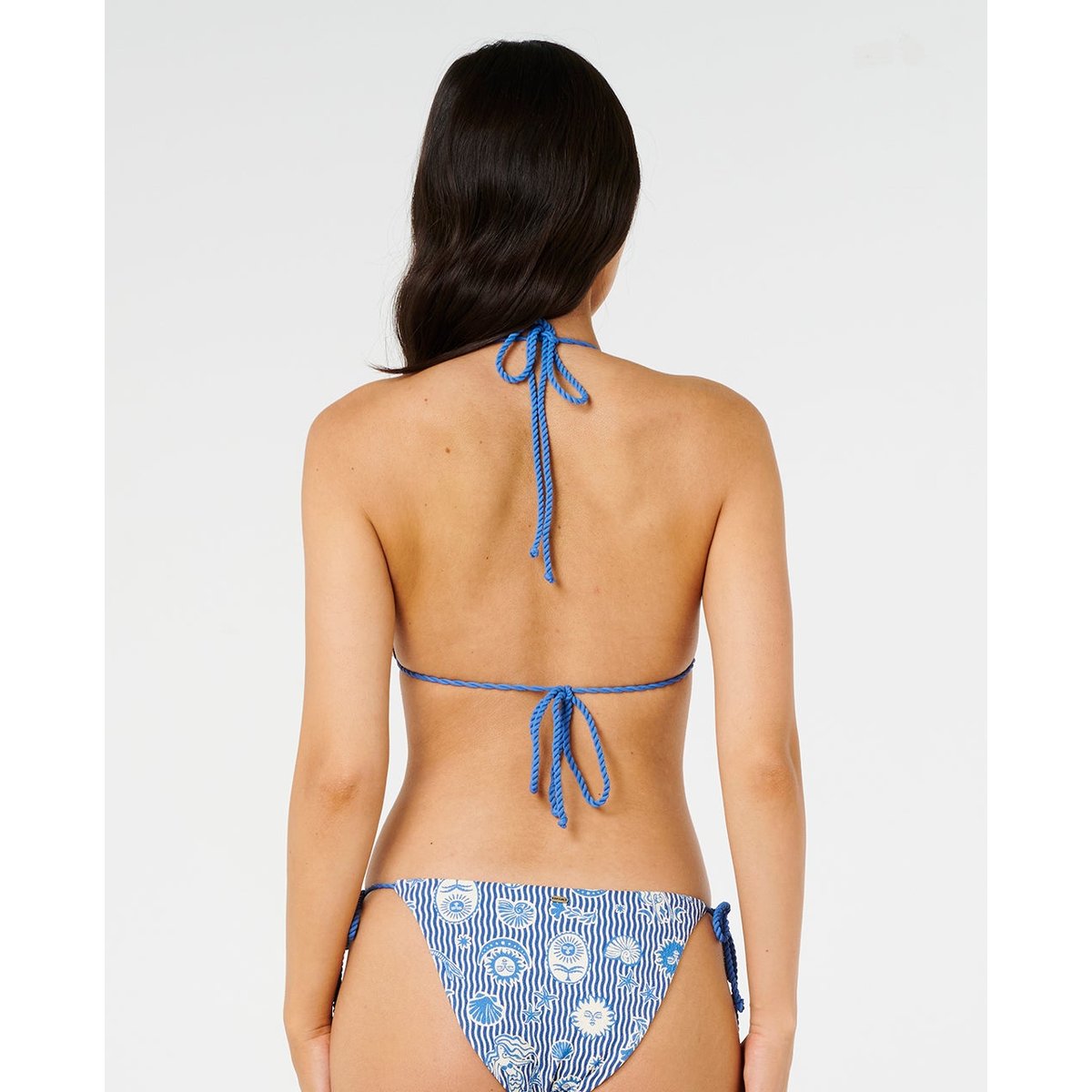 Haut de maillot de bain triangle coulissant Catalina WAVES bleu vintage, RIP CURL