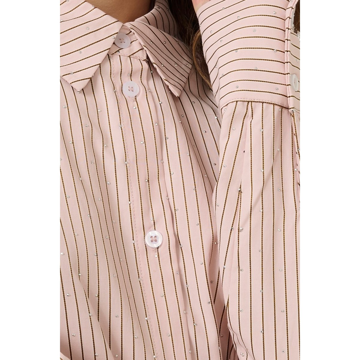 Chemise à manches longues rose lotus stripe, KAFFE