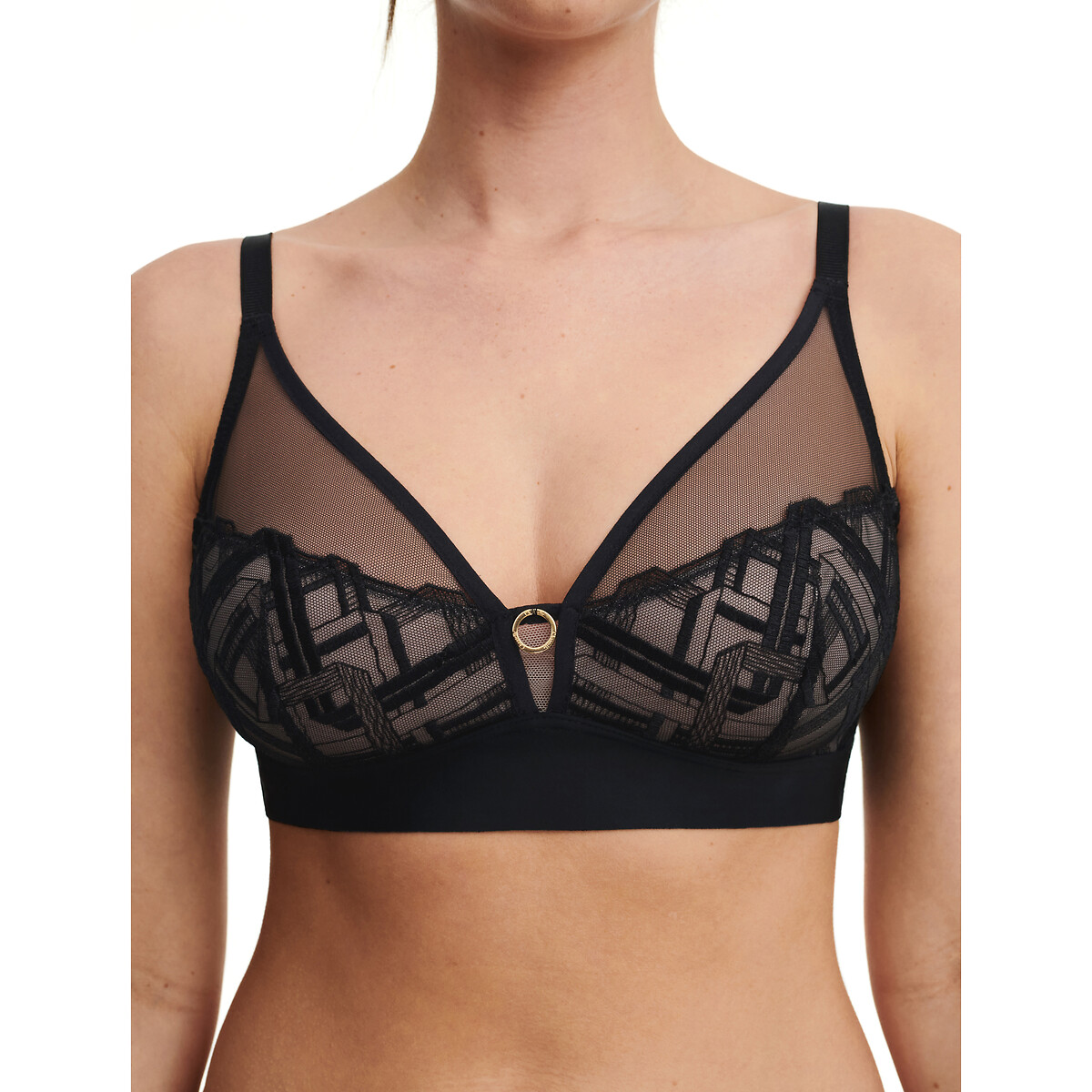 Soutien-gorge sans armatures, Graphic Support noir, CHANTELLE