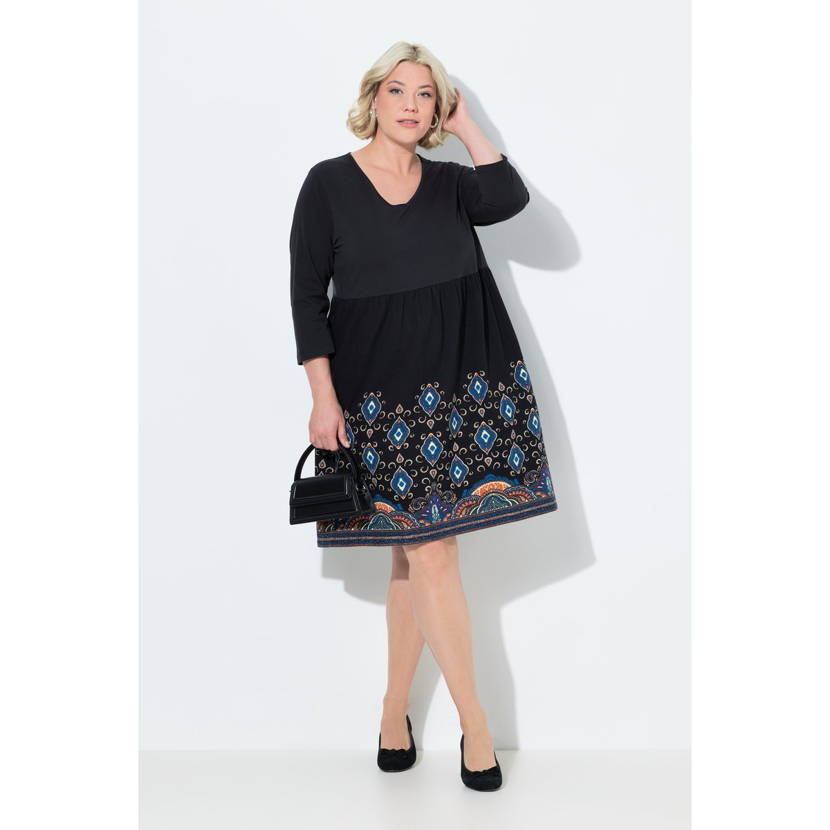 Robe en jersey noir, ULLA POPKEN