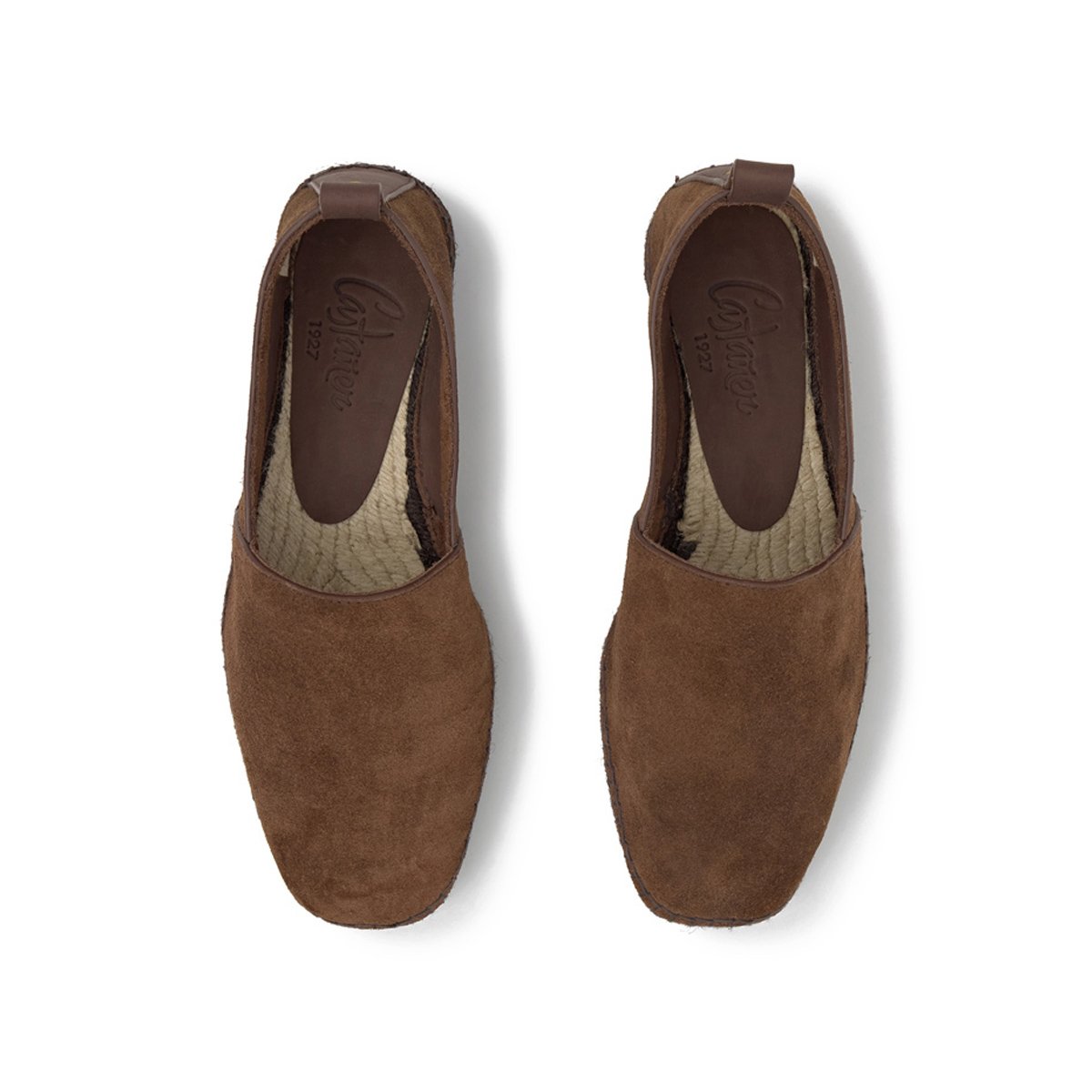 Espadrilles plates à plateforme tressée PIERO PLATFORM chocolat, CASTANER