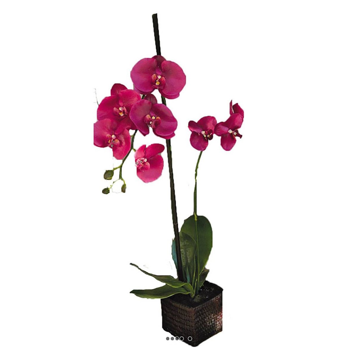 Sublime orchidée artificielle en pot H 75 cm rose fushia 730, ARTIFICIELLES
