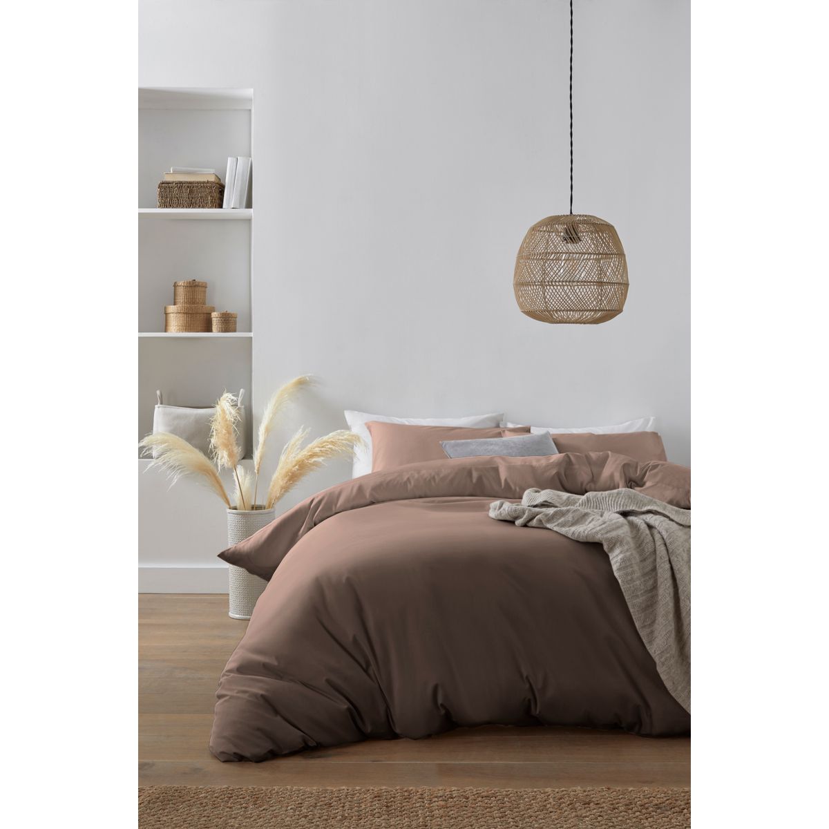 Parure de lit en coton majoritaire naturel foncé, NEXT