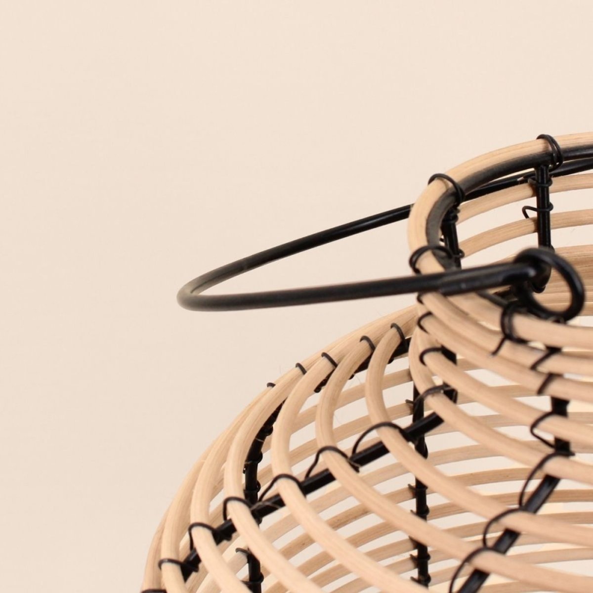 Lanterne en rotin 46cm naturel, ORNAMI