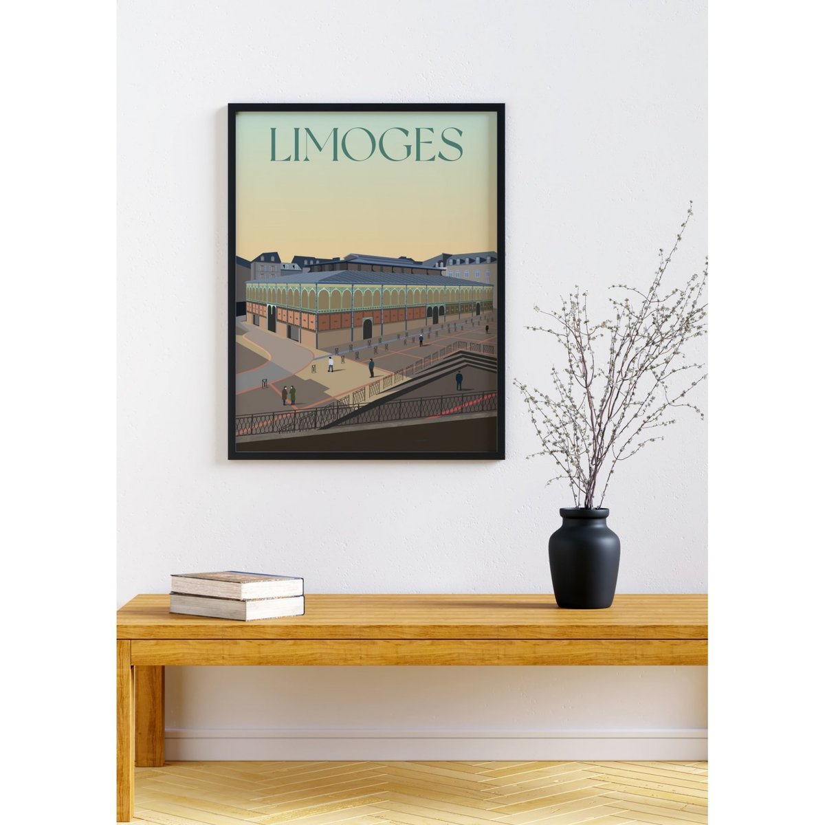 Affiche ville Limoges 4 blanc, L'AFFICHERIE