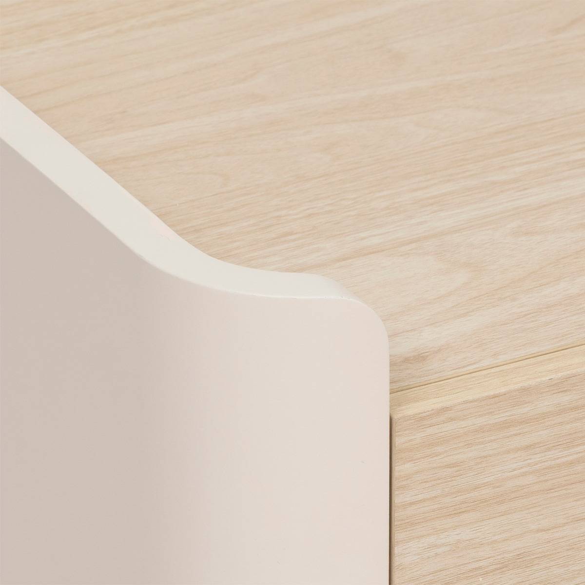 Console 1 tiroir effet bois ROUNDY ivoire, 5FIVE SIMPLY SMART