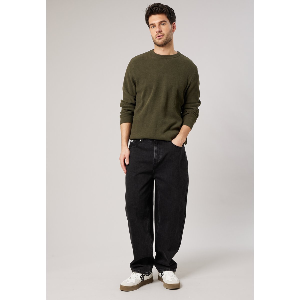 Jean barrel homme gris BILLIE grey used, DEELUXE