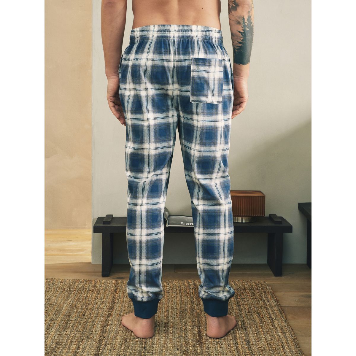Bas de pyjama en jersey coton, lot 2 bleu/gris, NEXT