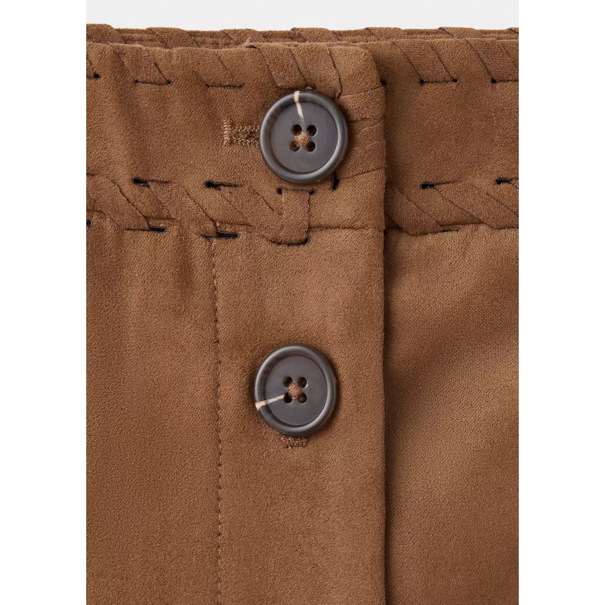 Jupe effet daim marron, MANGO KIDS