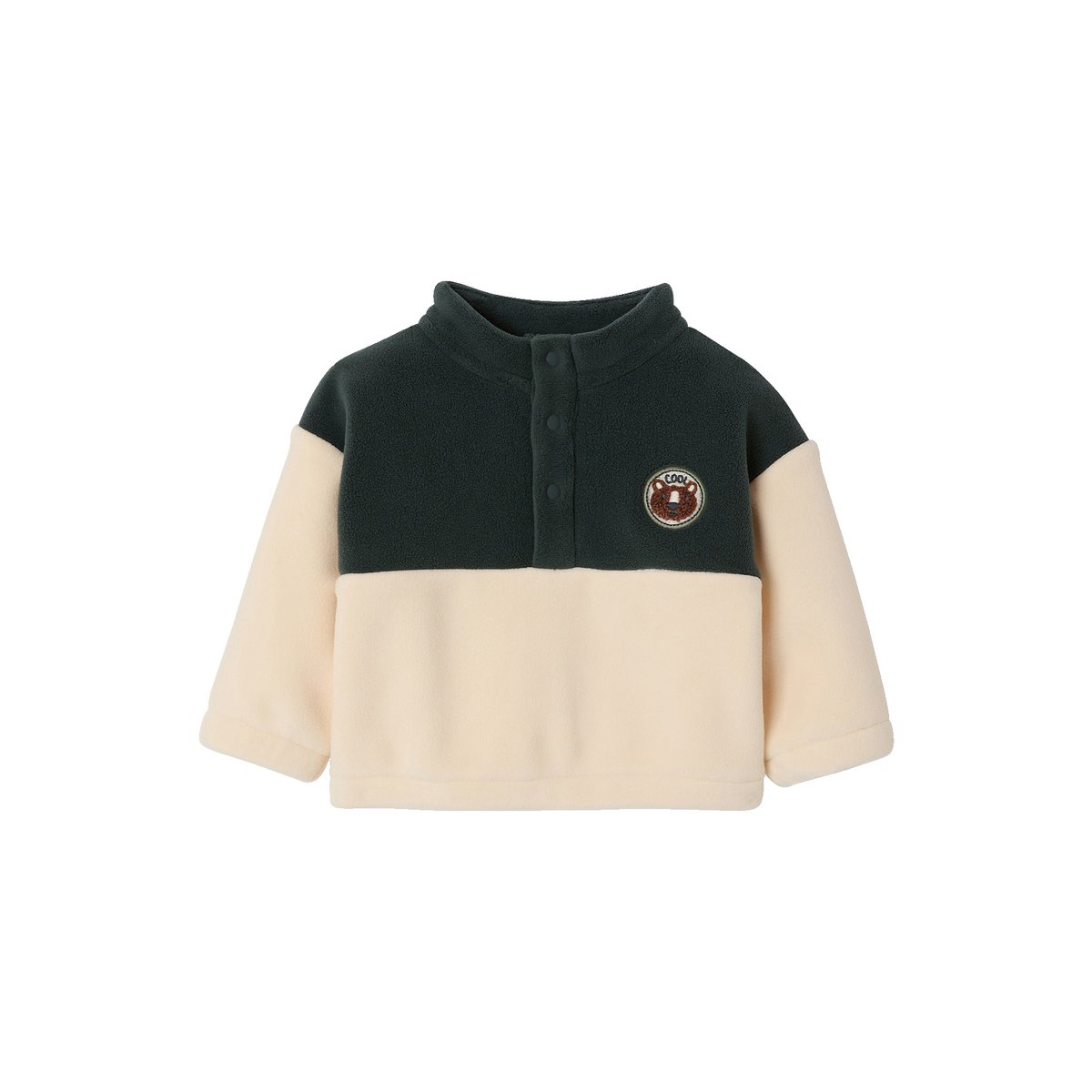 Sweat col montant vert sapin, VERTBAUDET