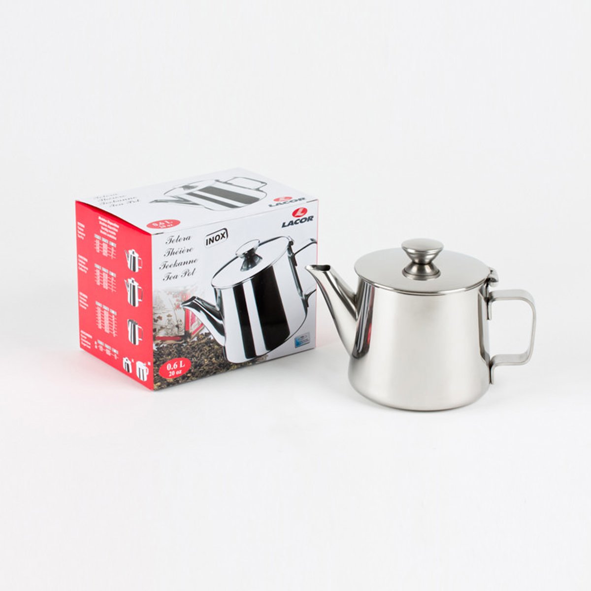 Theiere inox 0.6l argent / métallique, LACOR