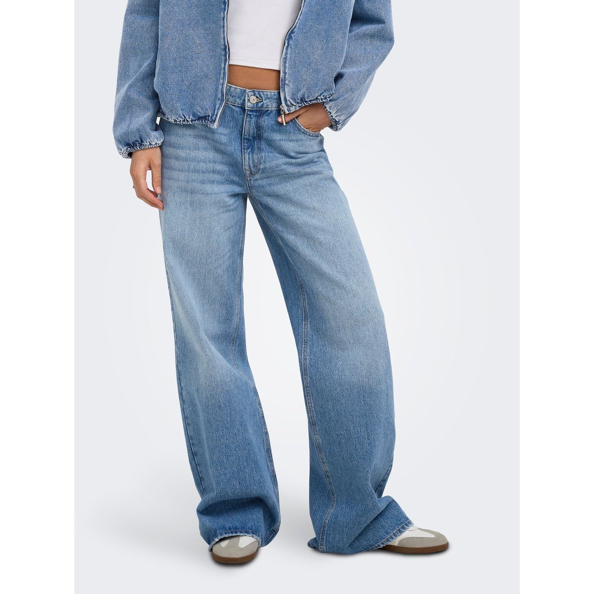Jean À Jambe Large medium blue denim, ONLY
