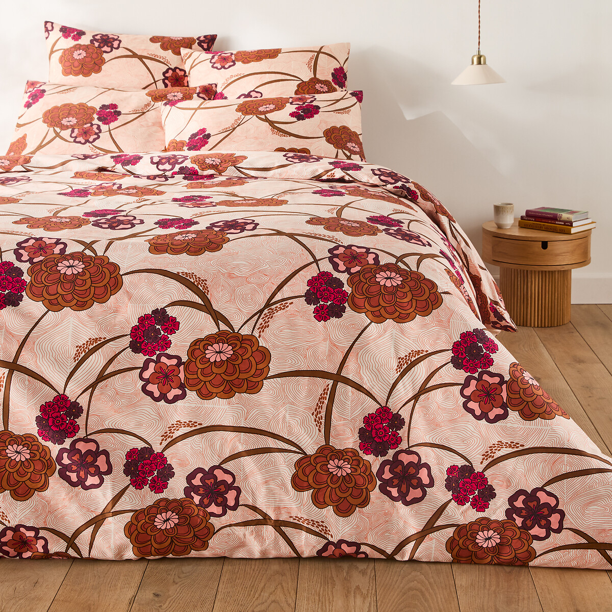 Housse de couette en satin de coton, Menaiki imprimé, LA REDOUTE INTERIEURS