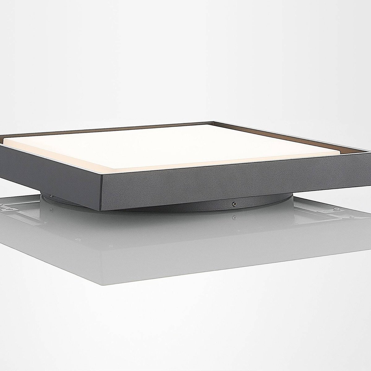 Plafonnier extérieur en aluminium moderneLED gris foncé, blanc, LUCANDE