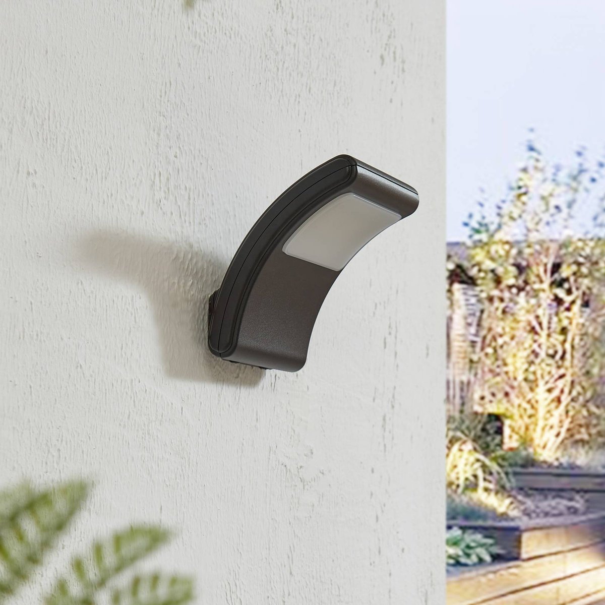Applique extérieure en aluminiumLED, Radane gris foncé, blanc, LINDBY