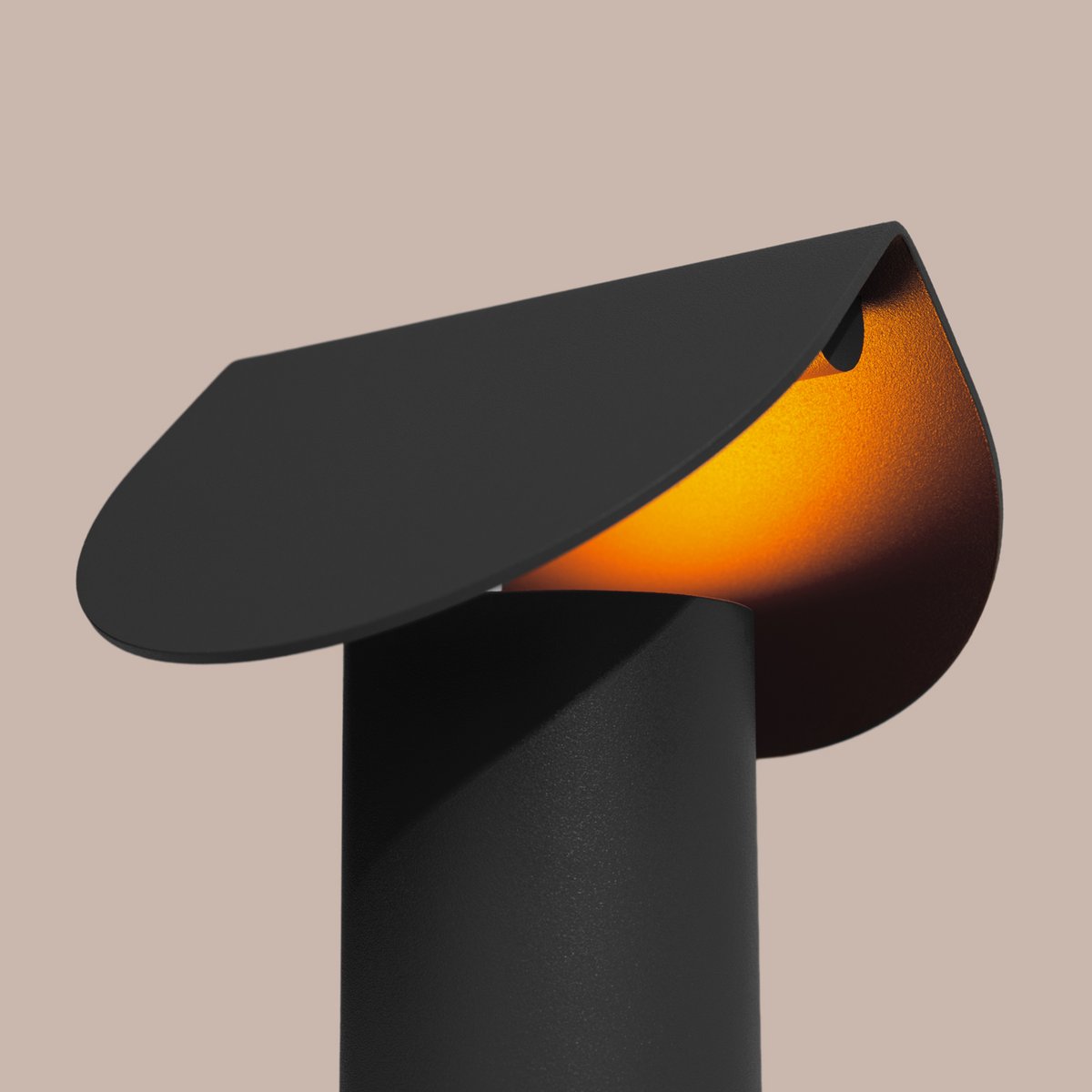 Lampe de bureau Aluminium Noir LED 1 Biscuit noir, EDEN