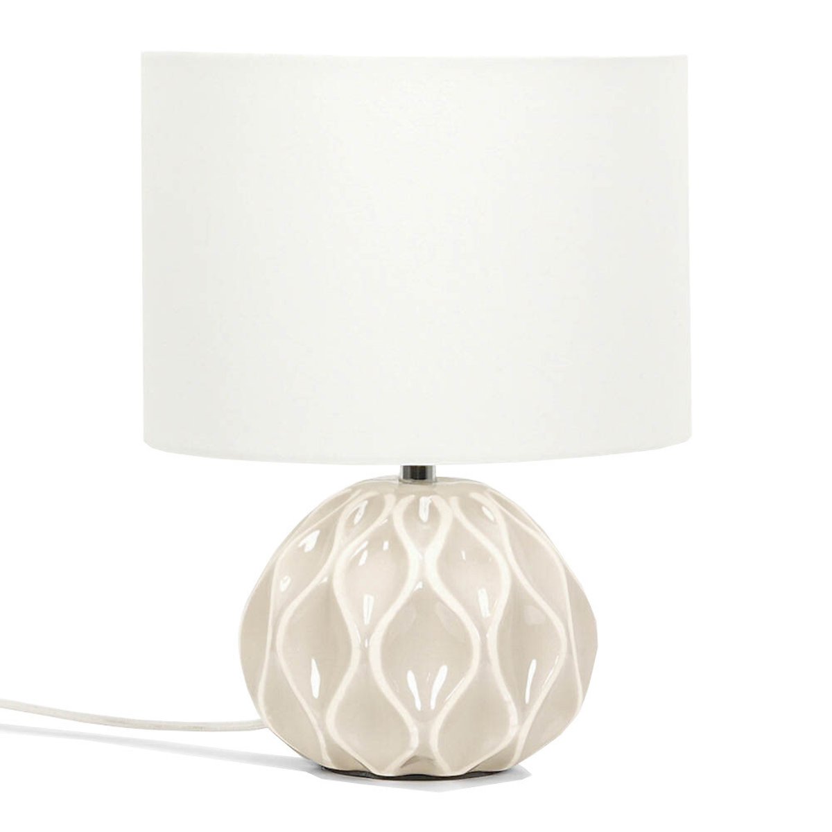 Luka Natural Ceramic Table Lamp cream, SO'HOME