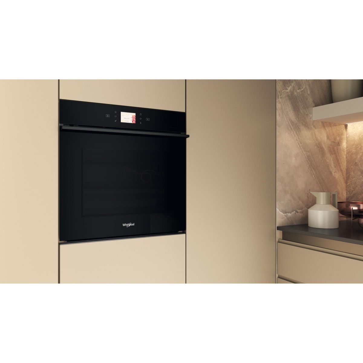 Four encastrable WOI9A8FPT2SBAF Collection W9 - Pyrolyse, 6ème Sens, Sonde de Cuisson, Ecran TFT couleur unique, WHIRLPOOL