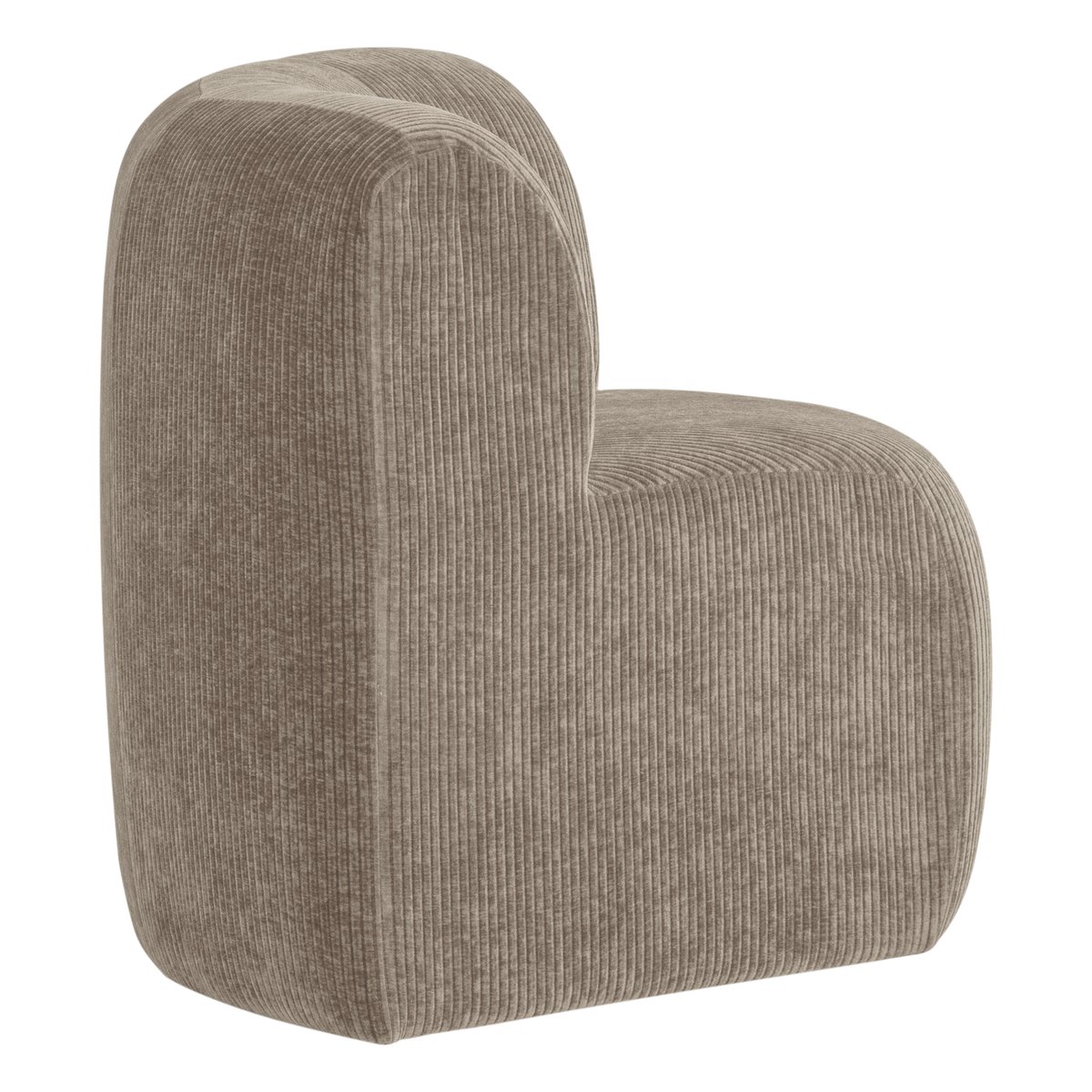 Banquette d’angle de salle à manger en bouclé MOJO BASE sable foncé, WOOOD