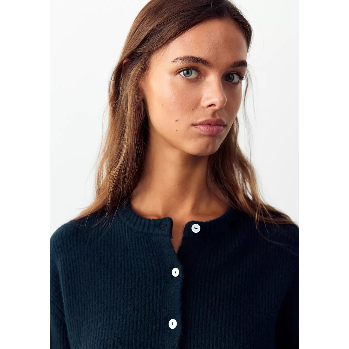 Cardigan côtelé avec boutons bleu marine, MANGO TEEN