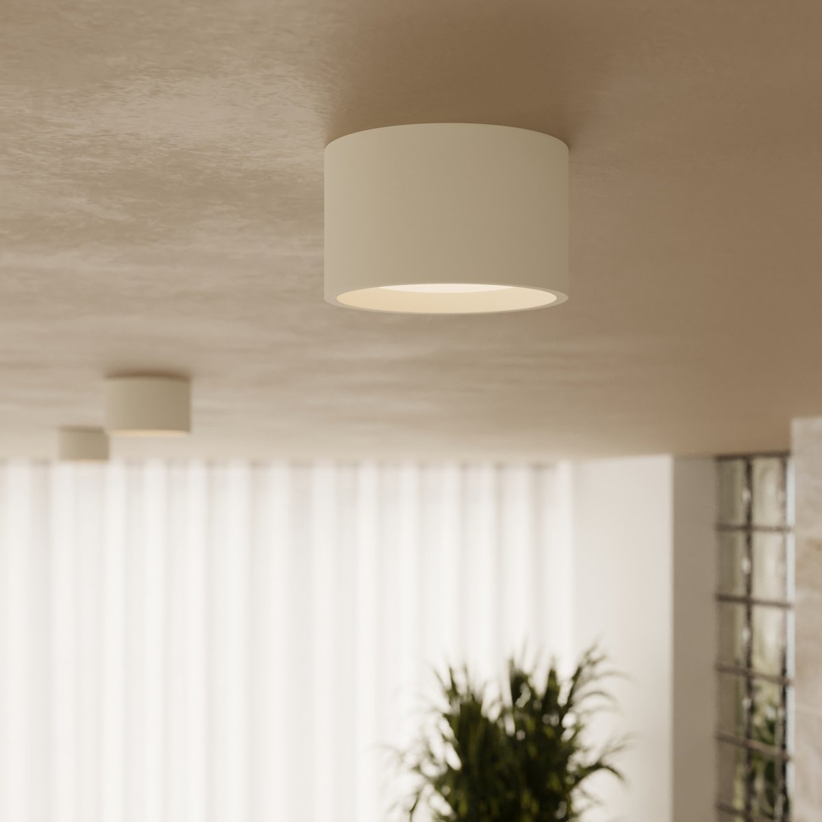 Plafonnier Aluminium Beige Gx53 1 MODO beige, EDEN