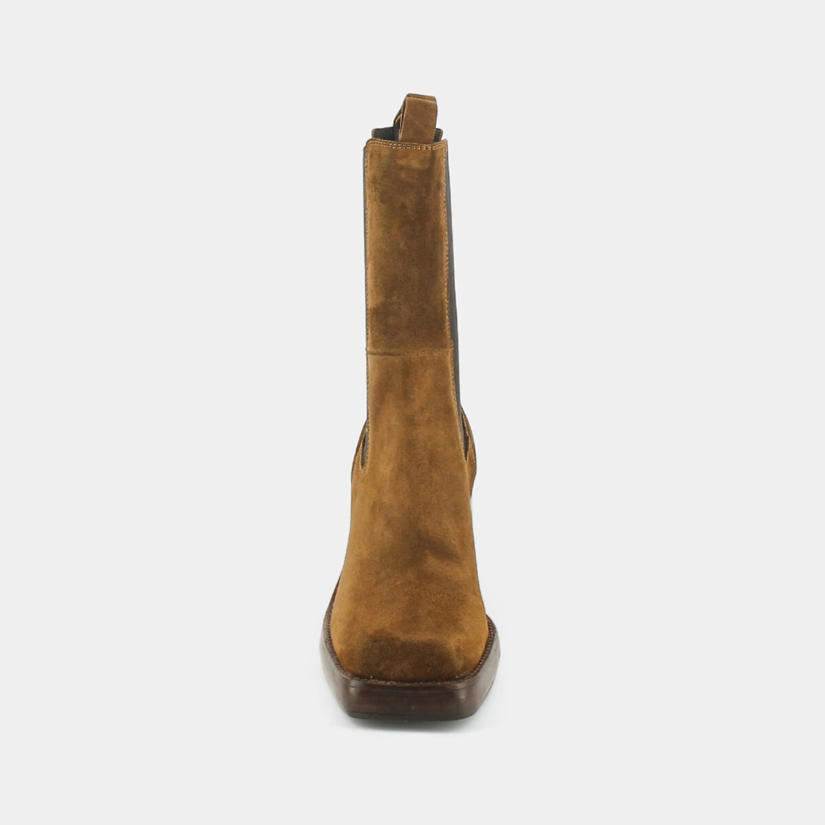 Bottines à talons Bossa, croute de cuir cognac, JONAK