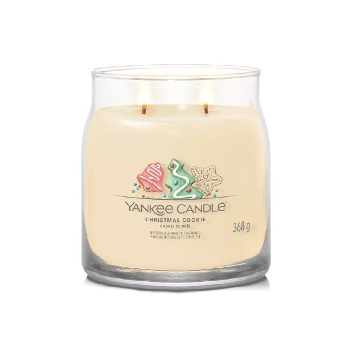 Bougie signature Christmas Cookie modèle moyen marron, YANKEE CANDLE
