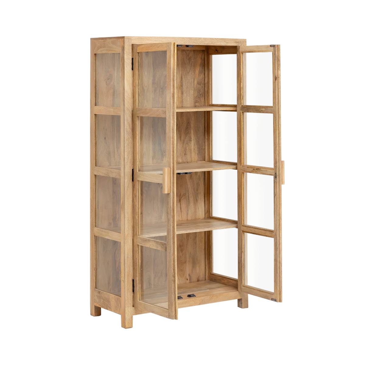 Vitrine en bois de manguier  AMARIS bois clair, MADE IN MEUBLES 